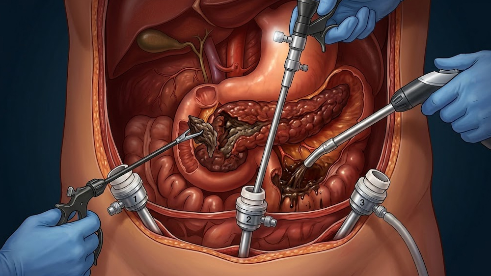 Laparoscopic Necrosectomy
